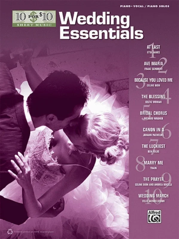 10 For 10 Wedding Essentials Piano Vocal