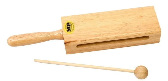 10 x MANO PERCUSSION – Rectangular Tone Block 4″ Handle, Beater Included