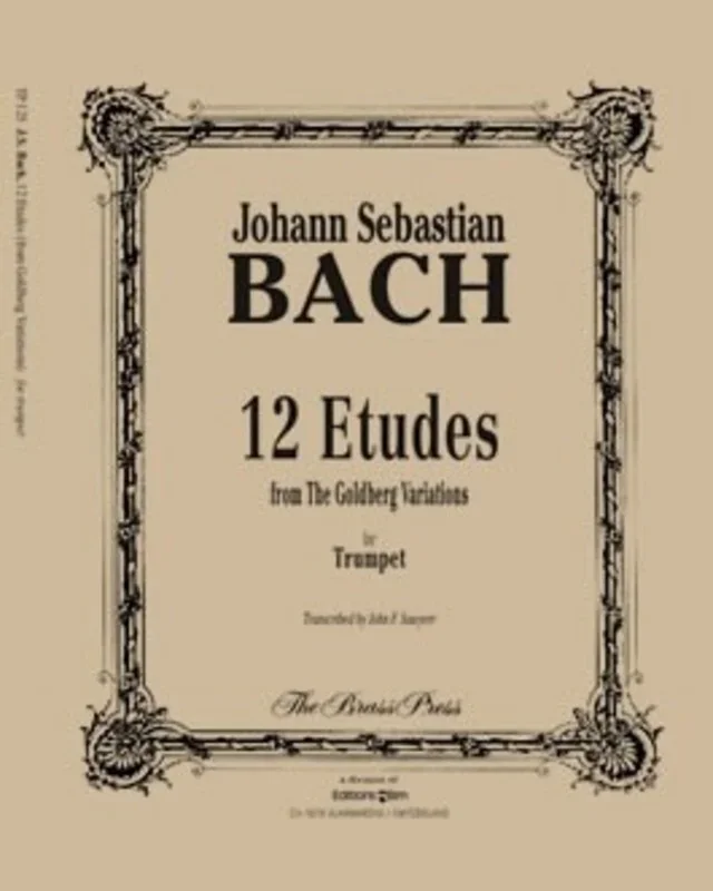 12 Etudes From Goldberg Variations Trumpet Book