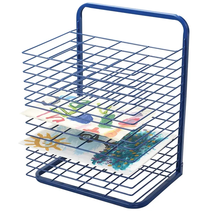 15-Shelf Sturdy Paint Classroom Drying Rack | Sturdy Powder-Coated Wire | Free-Standing