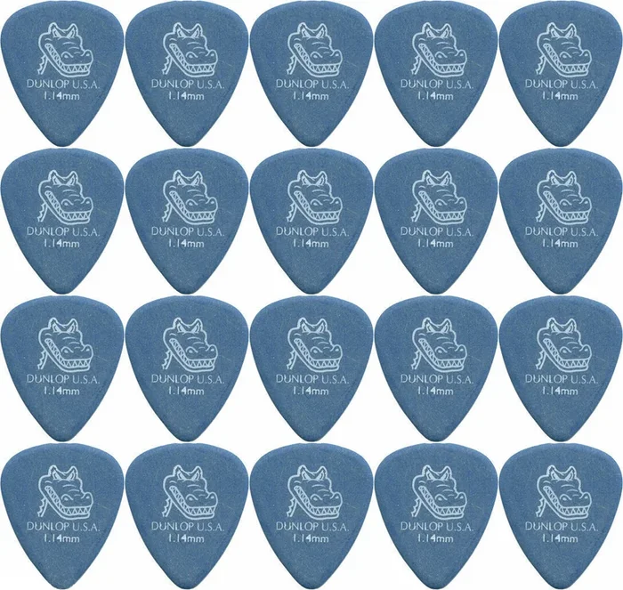 20 x Dunlop Gator Grip Blue 1.14mm Guitar Picks USA Bulk Pack