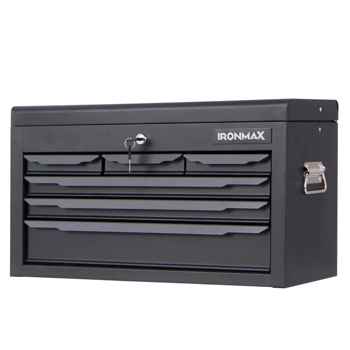 24 Inch Tool Chest Case with 6 Drawers and Top Storage for Garage Repair Shop and Warehouse