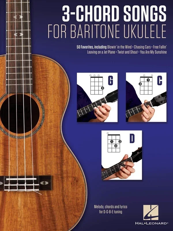 3 Chord Songs For Baritone Ukulele (G-C-D) (Softcover Book)