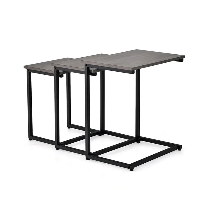 3 Pieces Multifunctional End Table Set