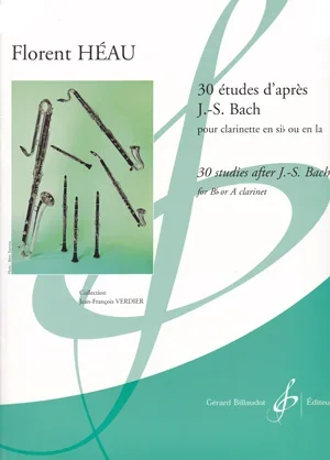 30 Studies After J S Bach Vol.2: Clarinet (Bb Or A) (Heau)