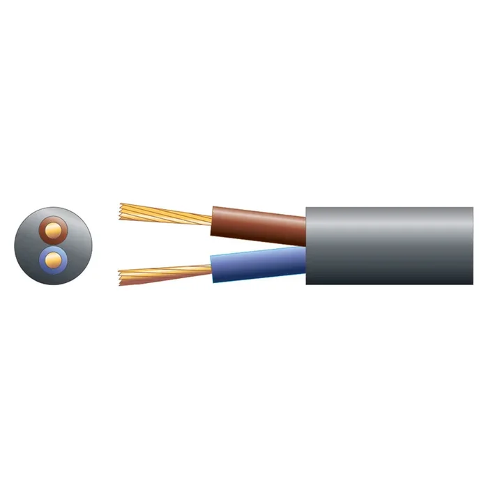 3182Y 2 Core Round PVC, 300/500V, HO5VV-F2, 10A