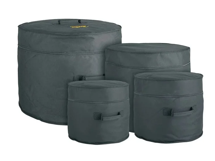 4-piece drum gig bag set, 10″” tom, 12″” tom, 14″” floor tom, 18″” bass drum
