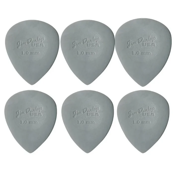 6 x Dunlop Nylon Big Stubby 1.00MM Gauge Guitar Picks 445R Grey