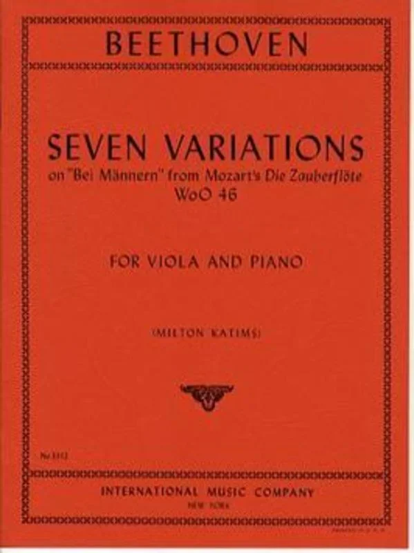 7 Variations On Bei Mannern Arr Katims Viola Piano (Softcover Book)