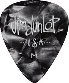 72 x Jim Dunlop Genuine Celluloid Black Pearloid Thin Gauge Guitar Picks *NEW*