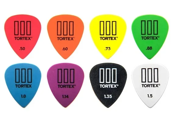 8 x Jim Dunlop Tortex TIII Variety Gauge Guitar Picks 462R Plectrums
