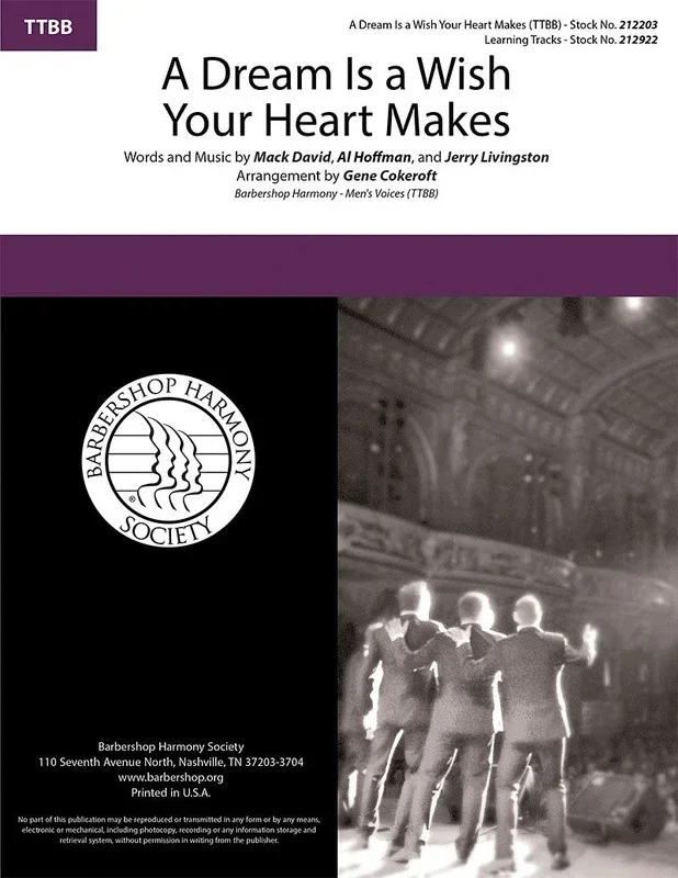 A Dream Is A Wish Your Heart Makes TTBB A Cappella (Octavo)