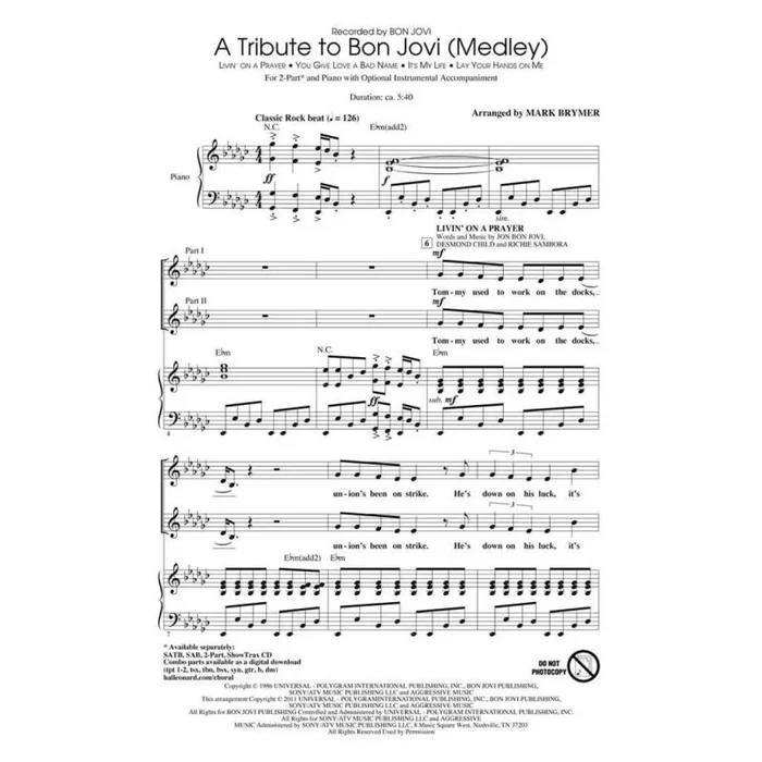 A Tribute to Bon Jovi (Medley)