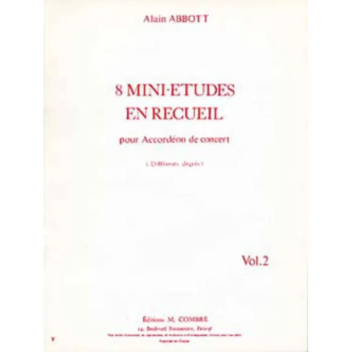 Abaco, Evaristo Felice dall’ – Mini études (8) Vol.2 (9 à 16)
