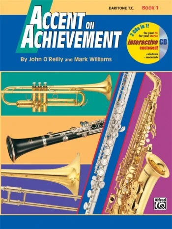 Accent On Achievement Book 1: Baritone Treble Clef: Book & CD