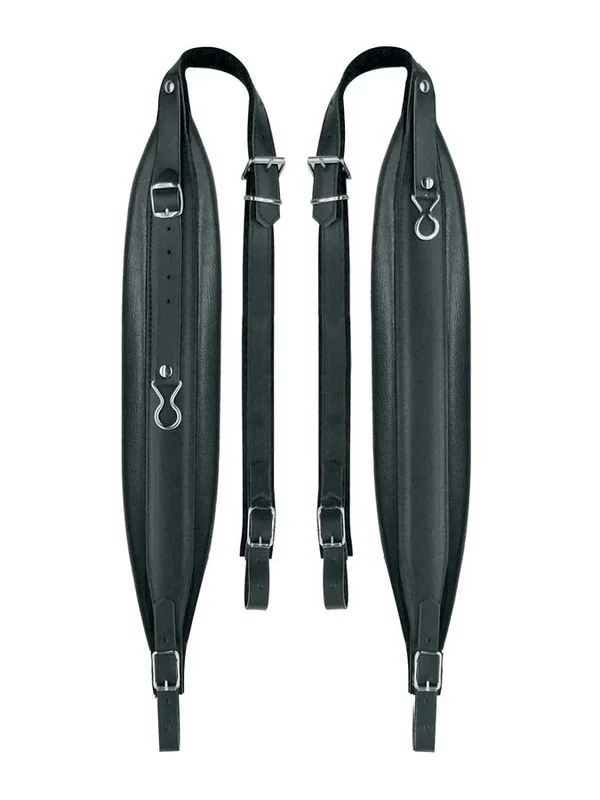 Accordion straps, 96-120 basses, 99-104 x 8,0cm, backstr, black, split leather, art. leather lining