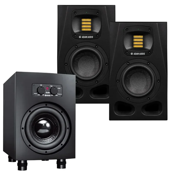 ADAM Audio A4V 4″ Active Studio Monitor Speaker SUB BUNDLE