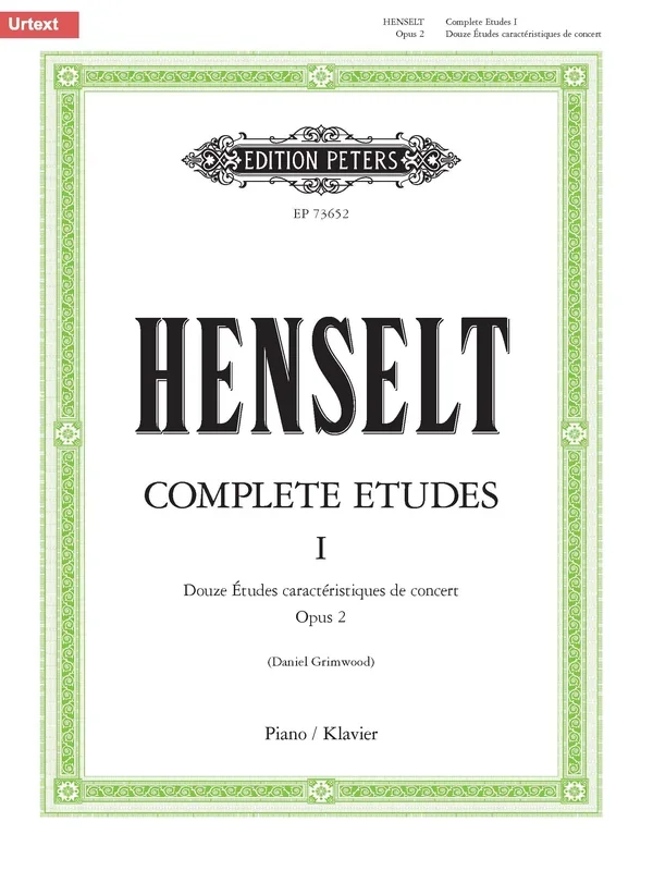Adolph von Henselt : Adolph von Henselt : Etude in E-Flat minor – Piano – Faber Digital
