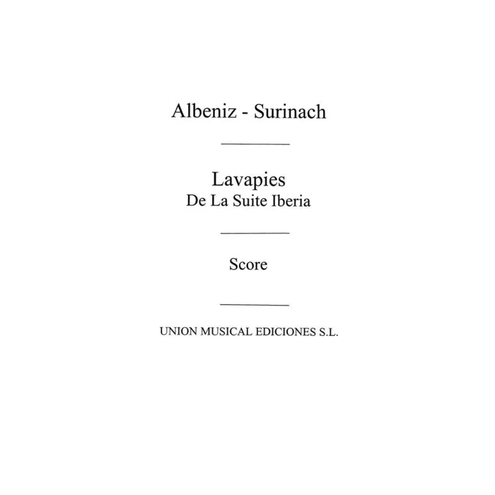 Albéniz, Isaac – Lavapies From Iberia (Surinach)