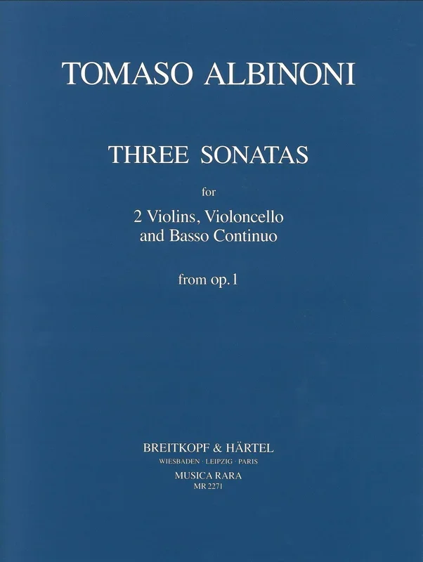 Albinoni: Three Sonatas, Op. 1, Nos. 1-3