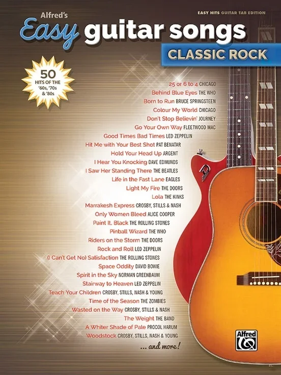 Alfreds Easy Guitar Songs Classic Rock
