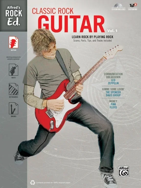Alfreds Rock Ed Classic Rock Guitar Vol Book/CDrom