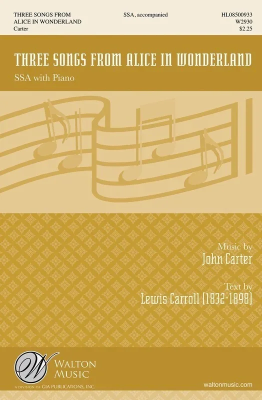 Alice In Wonderland Songs 3 For 3 Pt Treb (Octavo)