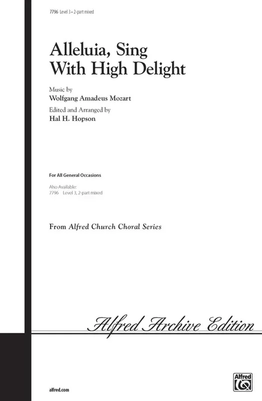 Alleluia Sing With High 2 Part Arr Hopson