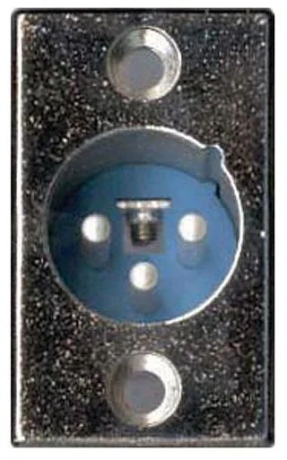 AMS 3695 XLR Male Panel Mount 3 Pin Nickel