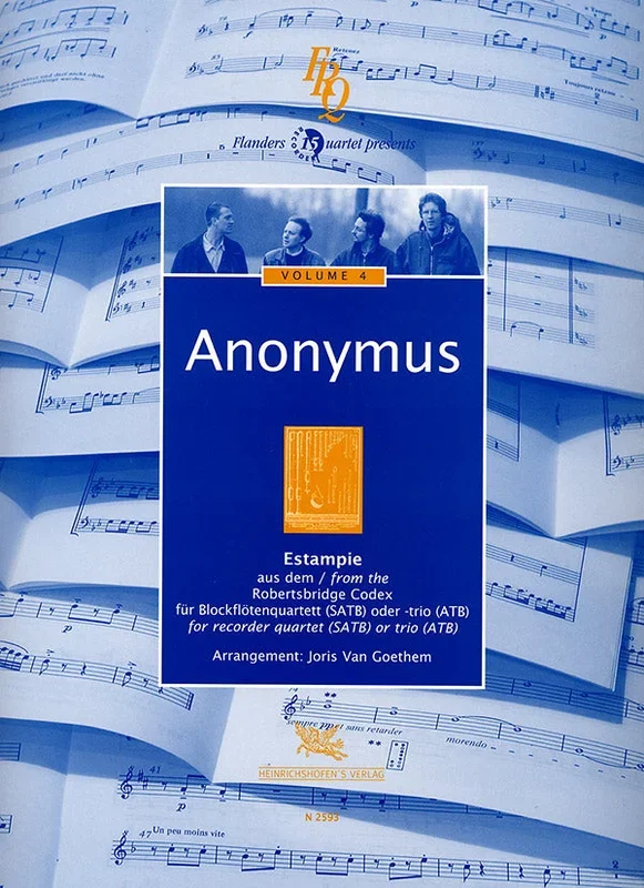 Anonymous: Estampie from ‘Robertsbridge Codex’ (arr. for recorder quartet)