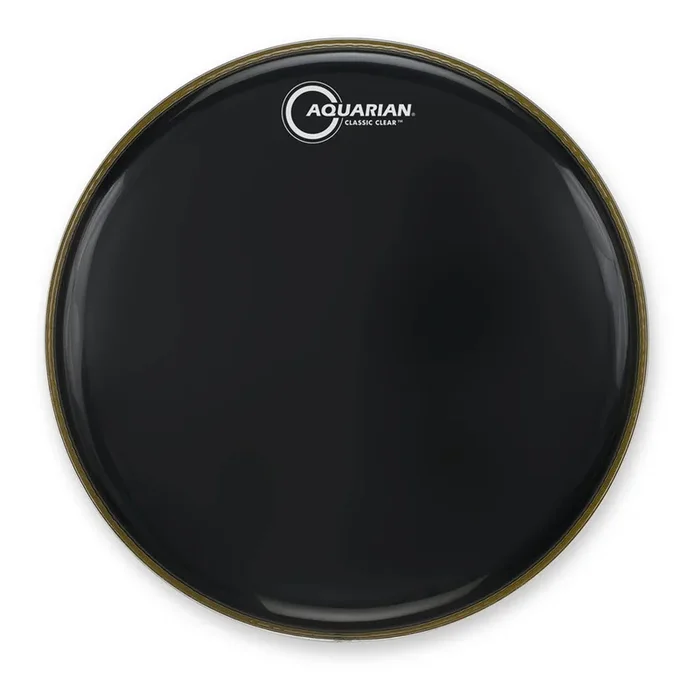 Aquarian Drumheads CC18BK Classic Clear 18″ Tom Tom Drum Head, Gloss Black