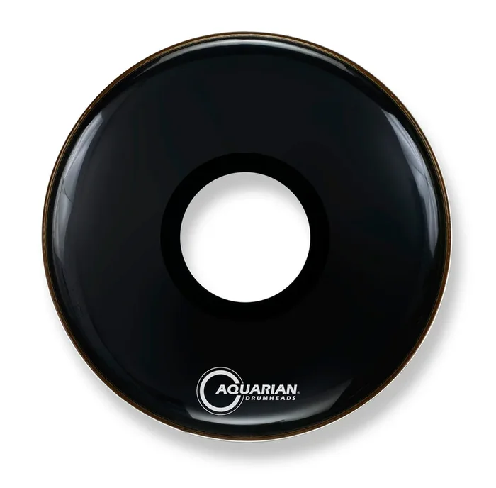 Aquarian PTCC20BK Ported Fr Bass Black Drumhead
