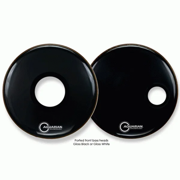 Aquarian PTCC24W Ported Fr Bass White Drumhead