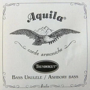Aquila Thundergut 5-String Bass Uke String Set for 23″ Scale, Tuning GDAEB, Yellow Brown Color