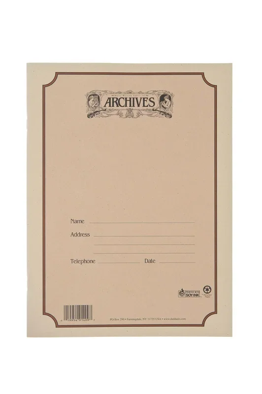 Archives Spiral-Bound Manuscript Book, Double 8 Stave, 64 pages, 11 x 13 inches