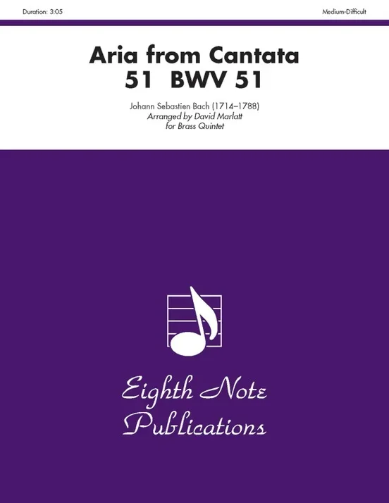 Aria From Cantata 51 BWV 51 Brass Quintet