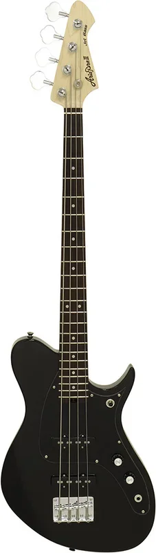 Aria J Series J-B Electric Bass Guitar Black with Poplar Body and Maple Neck