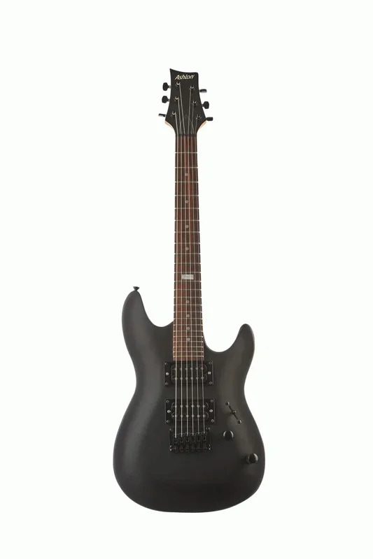 Ashton Joey Backstage BK Mini Electric Guitar (Black Gloss)