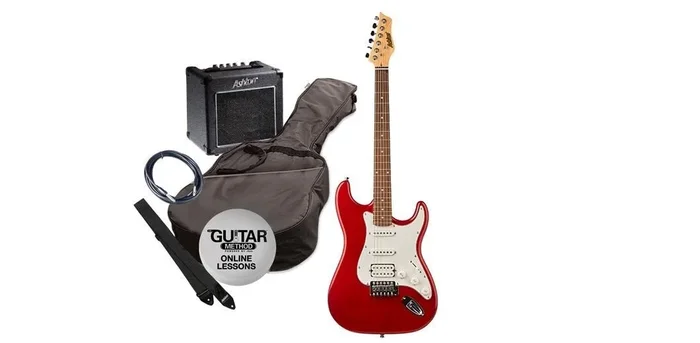 Ashton SPAG232TRD Electric Guitar Pack Trans Red