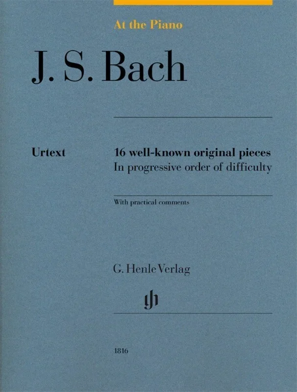 At The Piano J. S. Bach 16 Well-Known Original Pieces (Softcover Book)