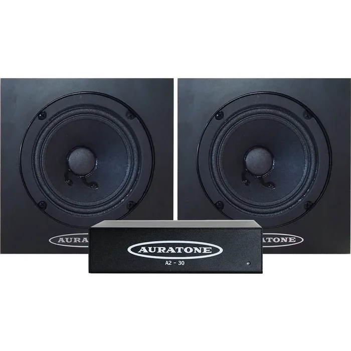 Auratone 5C Super Sound Cubes with A2-30 Amp Bundle – Black