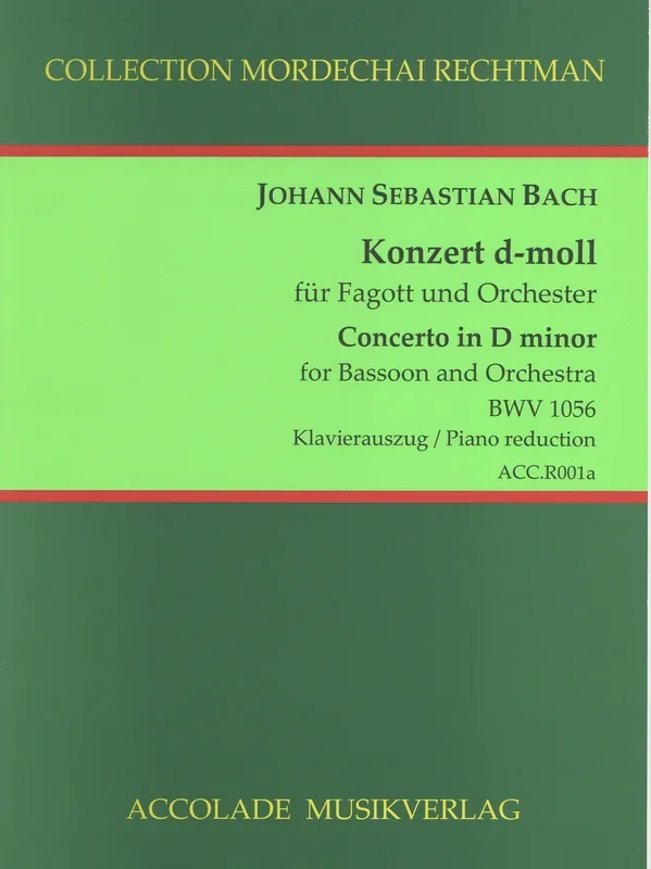 Bach: Concerto in D Minor, BWV 1056 (arr. for bassoon)
