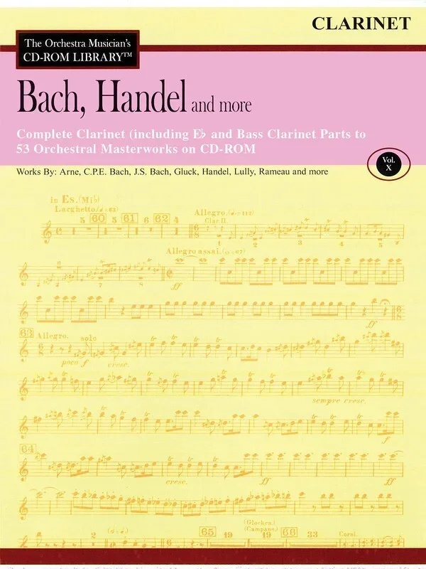Bach Handel and More Clarinet CD Rom Lib V10 (CD-Rom Only)