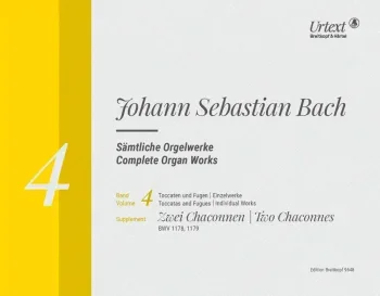 Bach J. S. : Complete Organ Works Vol.4: Two Chaconnes BWV 1178, 1179 (Breitkopf)