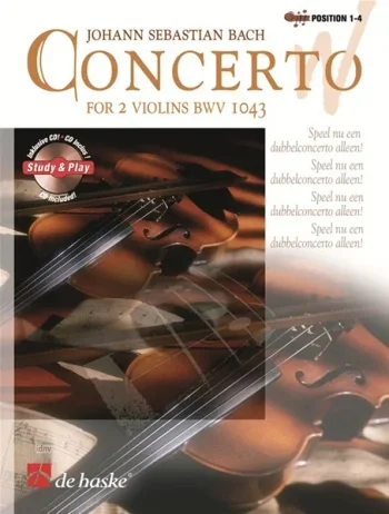 Bach J. S. : Concerto D Minor Bwv1043: 2 Violins & Piano Book & CD (De Haske)