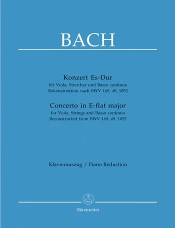 Bach J. S. : Concerto Eb Major: Viola & Piano (Barenreiter)