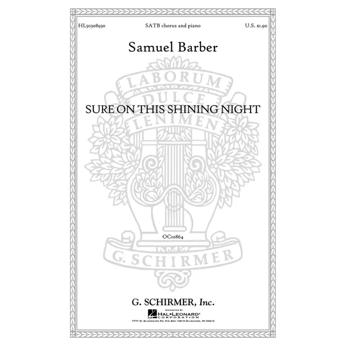 Barber, Samuel – Sure on this shining night, Op. 13, No. 3