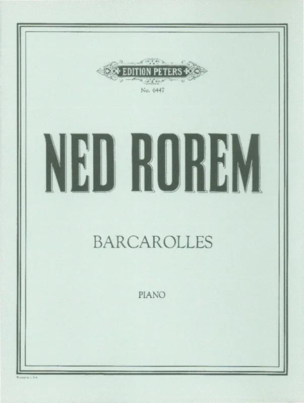 Barcaroles (Softcover Book)