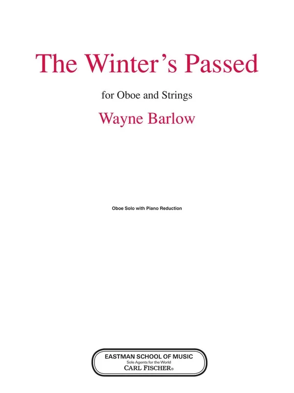 Barlow: The Winter’s Passed