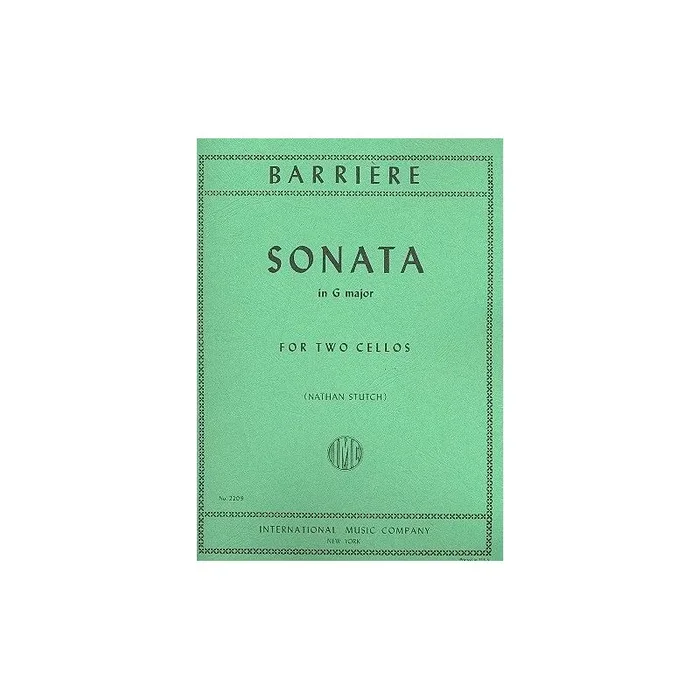 Barrière, Jean – Sonata G major